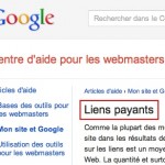 Pénalité Google pour achat d'articles sponsorisés avec liens follow