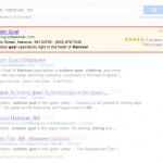 Une annonce Google Adwords Express dans les SERP Google