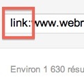 Commande link: de Google : incomplète