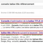 Titre affiché dans les SERP Google