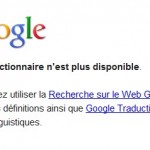 Fin du dictionnaire Google