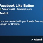 Extension Google Chrome : bouton Like Facebook