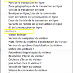 Liste des champs disponibles pour les filtres Google Analytics Liste des champs disponibles pour les filtres Google Analytics