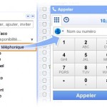 Interface de Gmail avec option téléphone (VoIP) Telephone gratuit Gmail