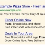 Sitelinks AdWords géants, avec snippet