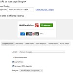 Formulaire badge page Google+ Formulaire badge page Google Plus