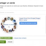 Le partage de cercle sur Google+