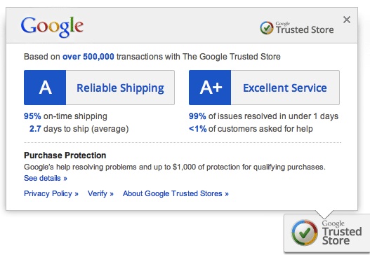 Programme de certification Google Trusted Store