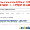 Balise meta description et SEO
