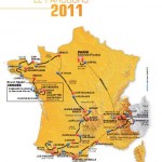 Carte du parcours du Tour de France 2011 à vélo