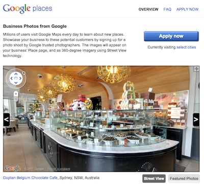 Google Street View business photos