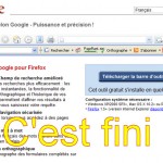 Fin de la toolbar Google pour Firefox