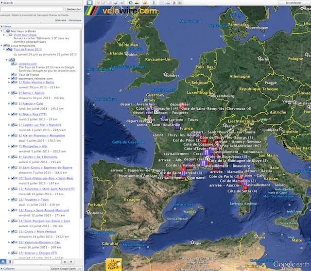 Tour de France 2013 Google Earth