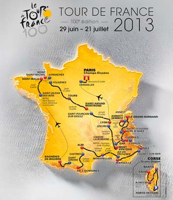 Tour de France 2013 : parcours complet
