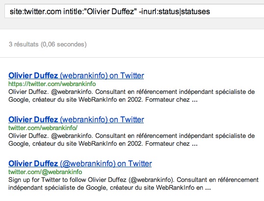 Duplicate content sur Twitter.com Duplicate content sur Twitter.com