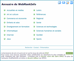 Lancement de l'annuaire Web Rank Info