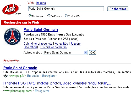 PSG sur Ask France
