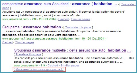 Clustering sur Google