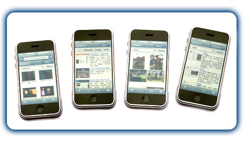 Interface d'Exalead pour iPhone et iPod Touch