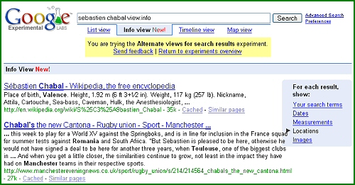 Affichage de lieux dans Google Alternate Views