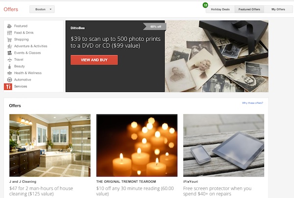 Date des coupons google