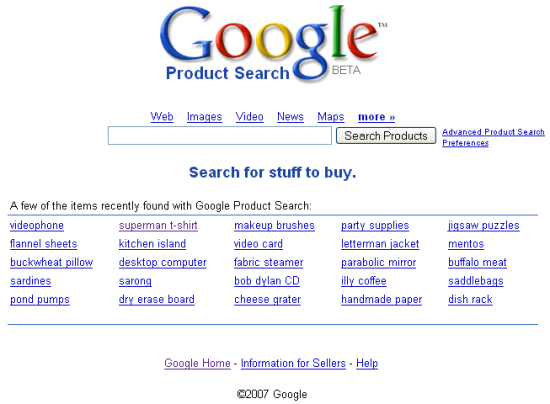 Froogle d�sormais Google Product Search