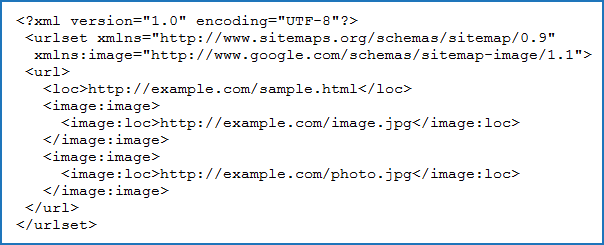 Fichier Sitemap Image Google (exemple)