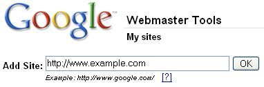 Ajout de site dans Google Webmaster Tools