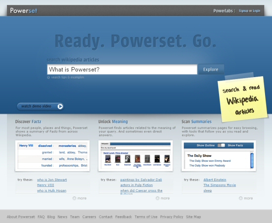 Powerset, moteur de recherche sémantique