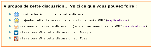Outils associés au forum WRI
