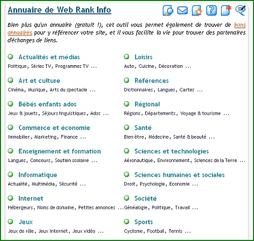 Annuaire WebRankInfo