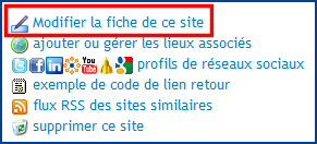 Mise à jour fiche descriptive site annuaire WRI