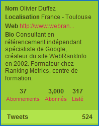 3000 followers sur le compte WebRankInfo Twitter