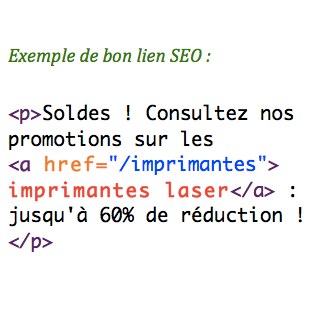 Anchor text d'un lien optimisé pour SEO