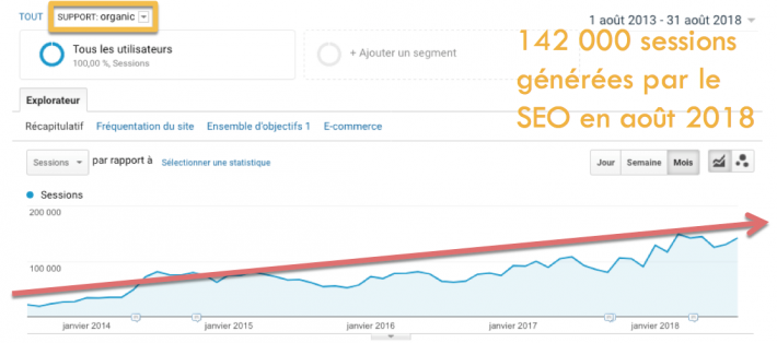 exemple 3 trafic organique