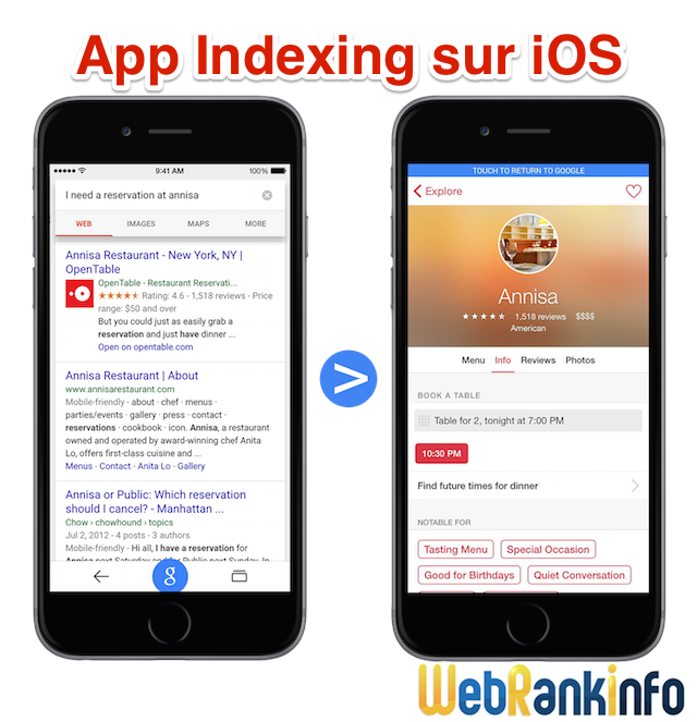 App Indexing iPhone et iOS