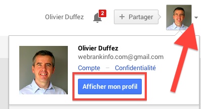 Accès au profil Google Plus