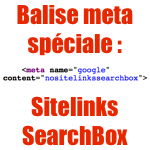 Balise meta Google nositelinkssearchbox