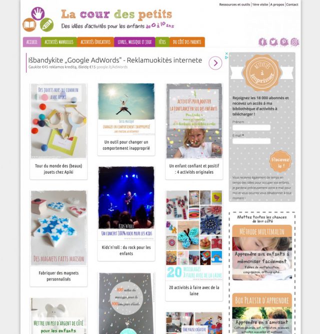 design blog enfants