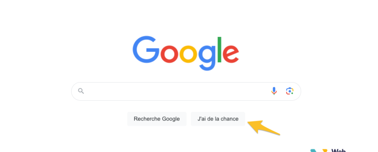 bouton J'ai de la chance dans Google