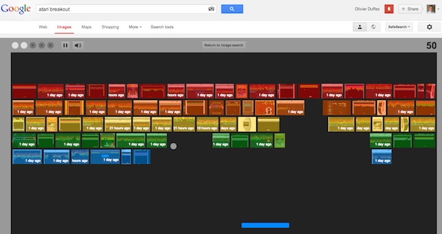 Jouer au casse-briques dans Google Images