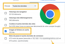 Effacer le cache de Chrome