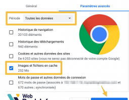 Effacer le cache de Chrome