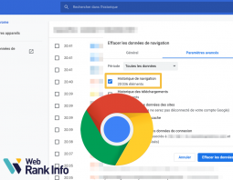 effacer l'historique de navigation de Google Chrome