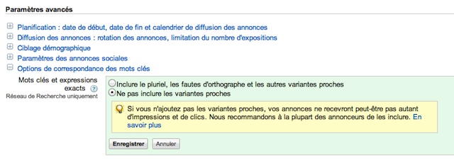 Annuler le nouveau ciblage exact de Google AdWords Annuler le nouveau ciblage exact de Google AdWords
