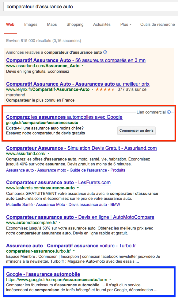 Comparateur assurance auto google.fr