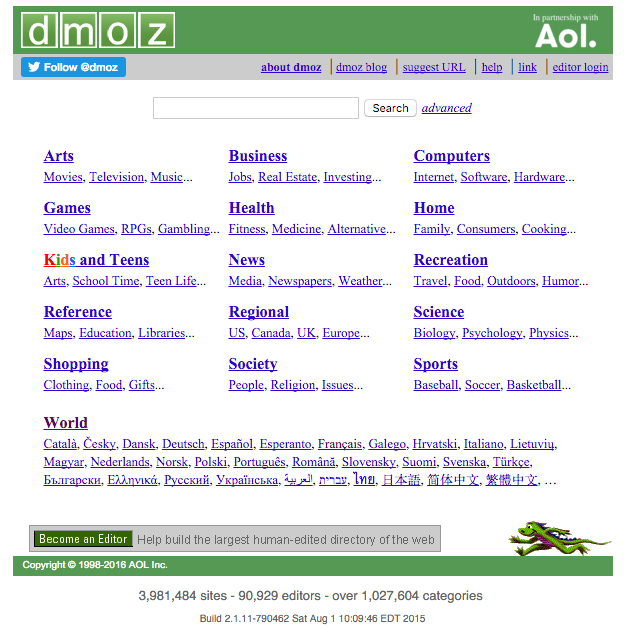 Annuaire dmoz.org