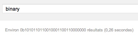Easter egg Google : recherche en binaire