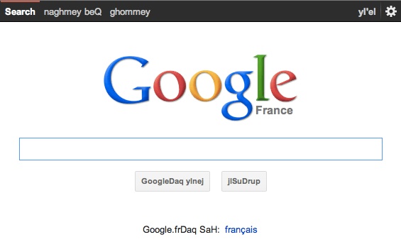 Easter Egg Google Klingon