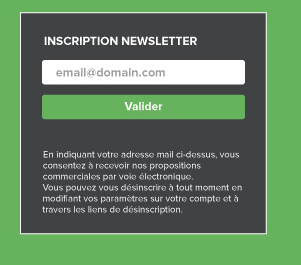 Formulaire d'inscription compatible RGPD